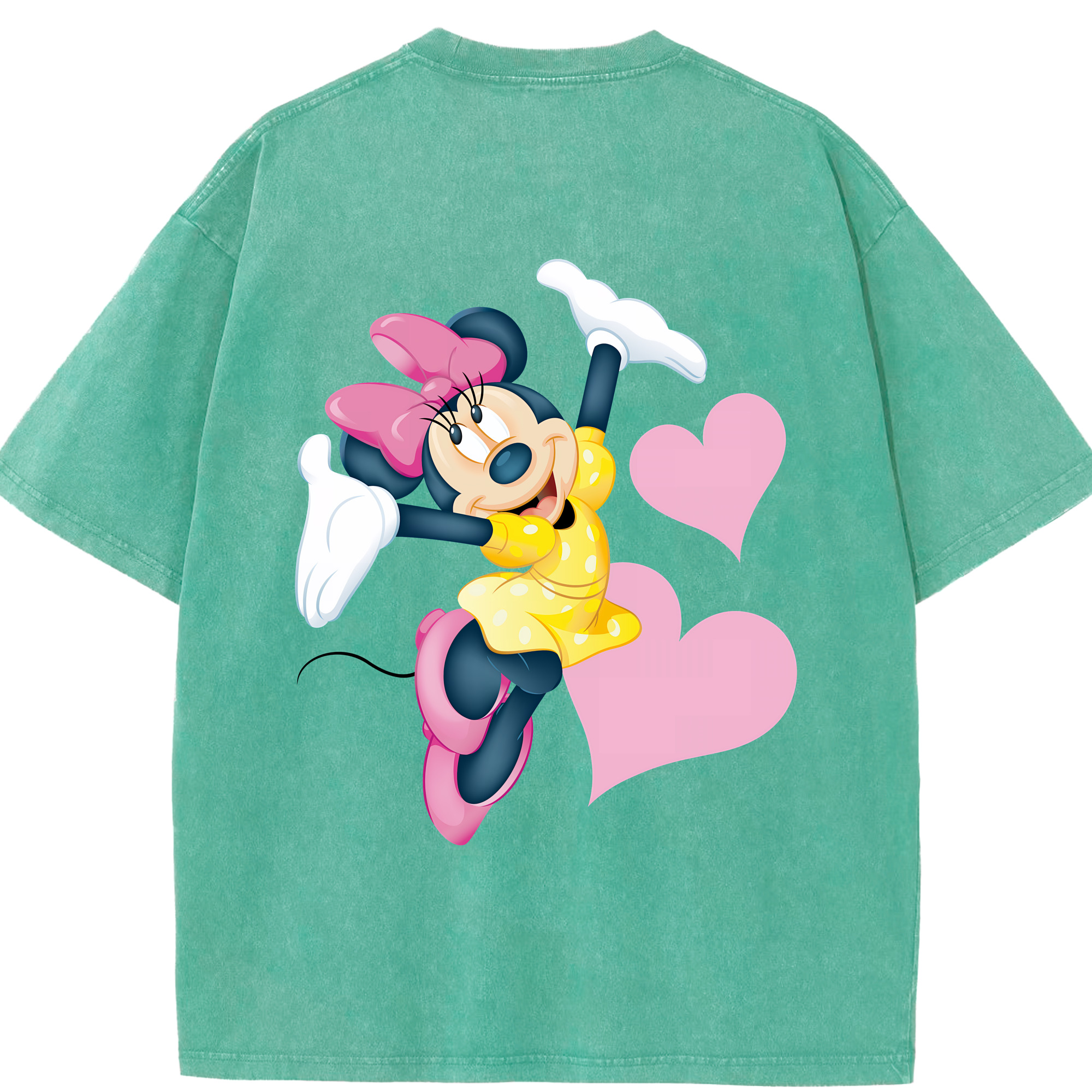 （画像用） ミッキーマウス Mickey Mouse 綿100% ヴィンテージ風 半袖Tシャツ（背面プリント）